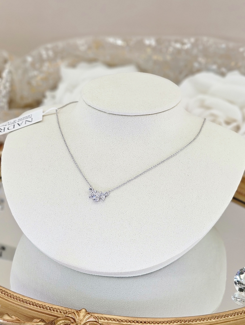 Nadri Necklace Wren Cubic Zirconia Small Frontal CZ Precious Metal Plating Gifts